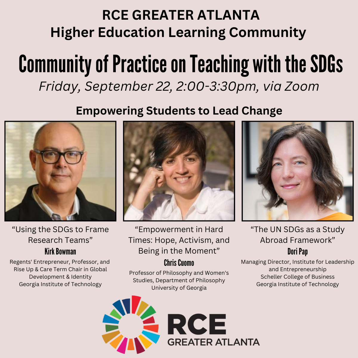 Community of Practice on Teaching with the SDGs: Empowering Students to Lead Change