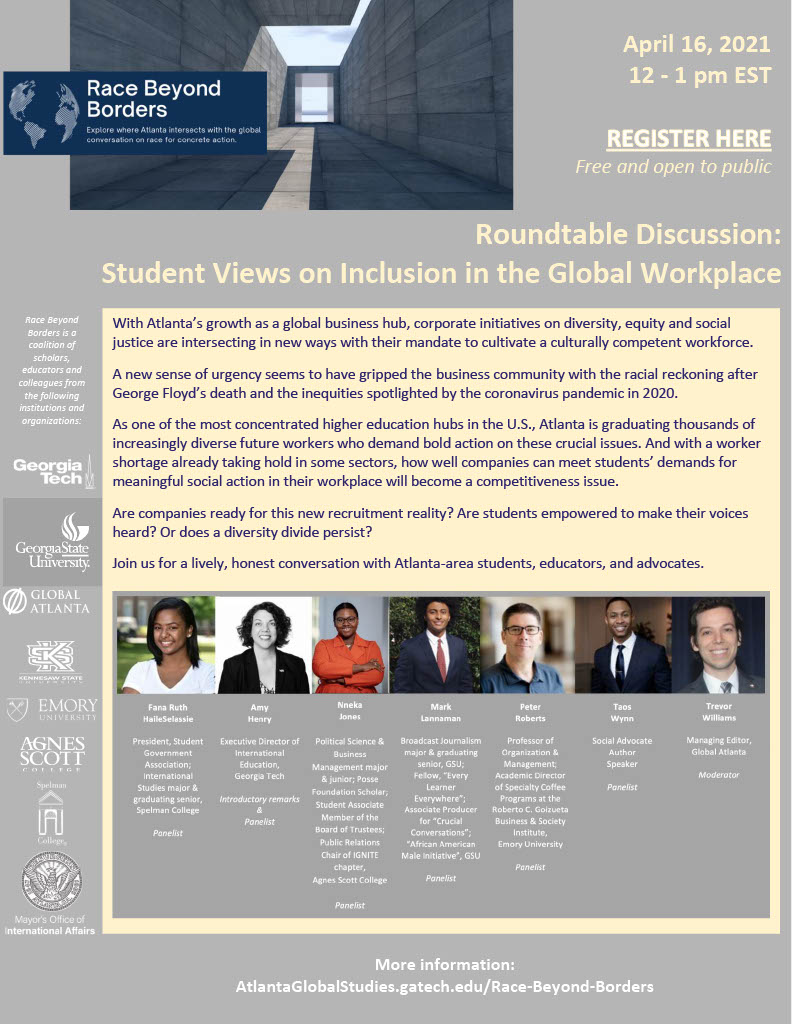 Roundtable Discussion: "Student Views on Inclusion in the Global Workplace"