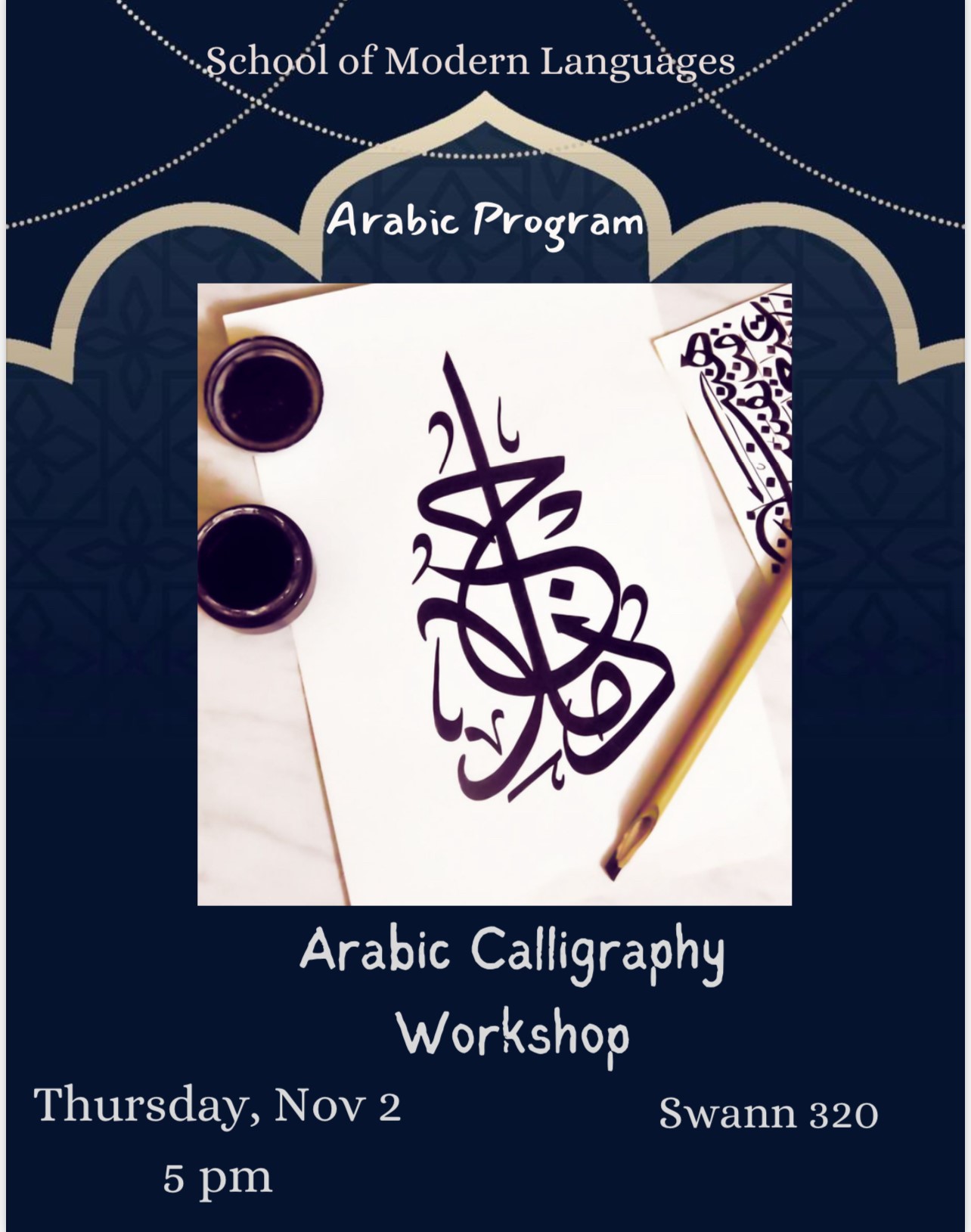 Calligraphy Workshop Poster