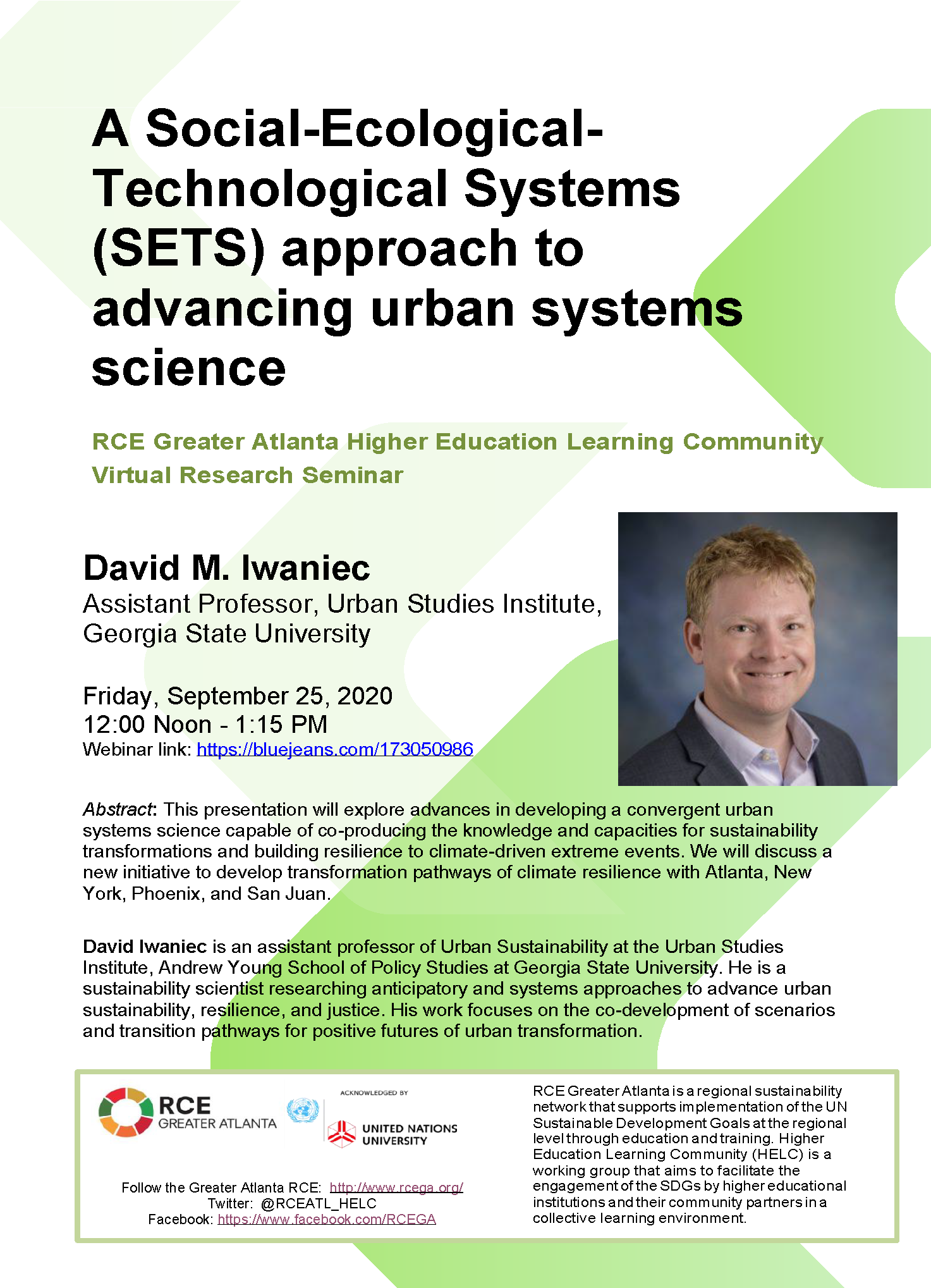 A Social-Ecological-Technological Systems (SETS) approach to advancing urban systems science
